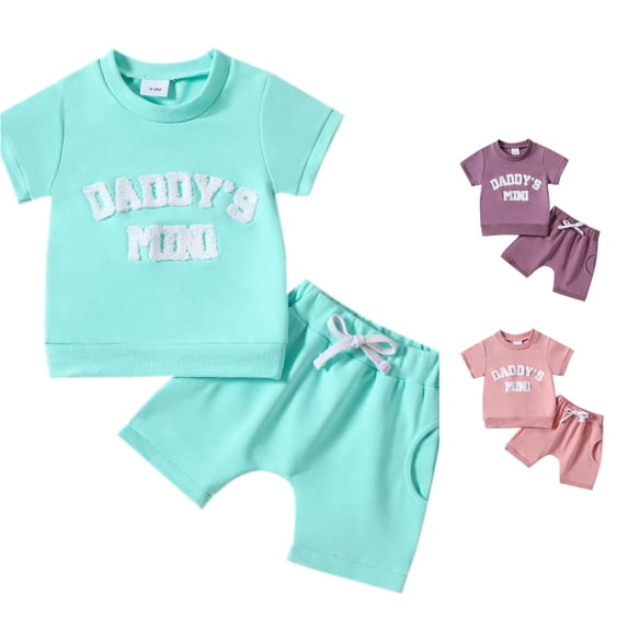 HCYSFG Girls Graphic Print Outfit Sets 2 Piece Crewneck Short Sleeve T Shirt And Shorts Clothing Sets Side Pockets Ribbed Matching Sets