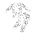thumbnail image 1 of HCYSFG Girls Graphic Print Outfit Sets 2 Piece Long Sleeve Crewneck Lounge Set Top And Pants Matching Sets, 1 of 2