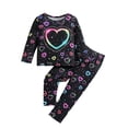 thumbnail image 1 of HCYSFG Girls Graphic Print Outfit Sets 2 Piece Top And Pants Crewneck Long Sleeve Lounge Set Elastic Waist Matching Sets, 1 of 9