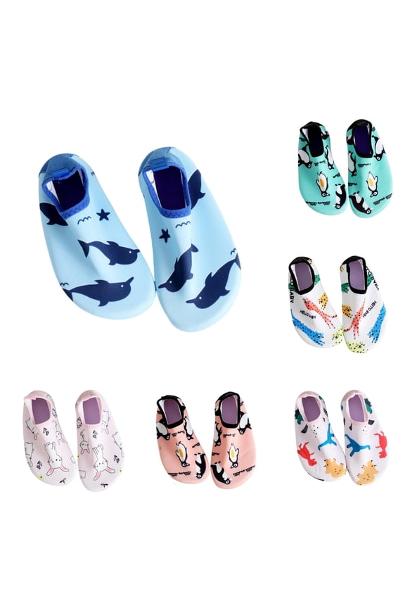 Kids Aqua Shoes Quick Dry Swim Footwear Non Barefoot Skin Shoes Lightweight Flexible Pool Water Shoes Boys Girls Sneakers