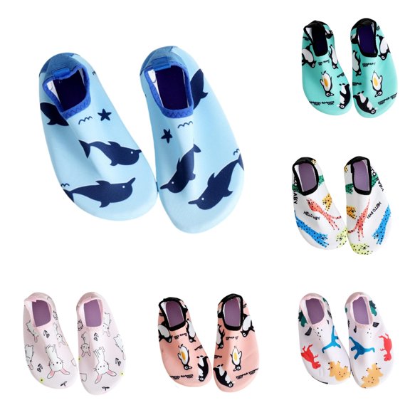 HCYSFG Kids Aqua Shoes Quick Dry Swim Footwear Non Barefoot Skin Shoes Lightweight Flexible Pool Water Shoes Boys Girls Sneakers