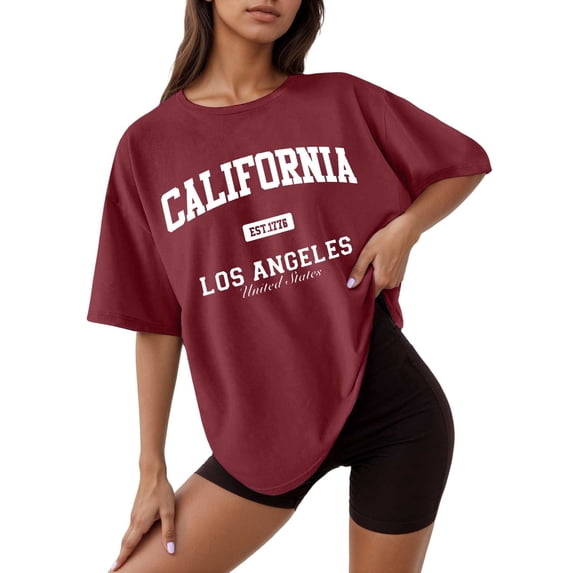 HCYSFG Oversized Tshirts For Women Plus Letter Graphic Print Crew Neck Summer Tops Casual Loose Fit Short Sleeve T Shirt Pullover Style Comfortable Daily Wear Tee
