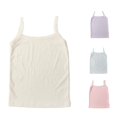 thumbnail image 1 of HCYSFG Toddler Girls Solid Color Camisole Top Square Neck Sleeveless Ribbed Slim Fit Lightweight Base Layer Tank Tops Summer UnderTees, 1 of 3