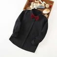 thumbnail image 1 of HCYSFG Uniform Shirts For Boys Bow Tie Long Sleeve Button Down Solid Color Formal Style Top Back To School Classic Blouse, 1 of 3