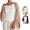 thumbnail image 1 of HCYSFG Womens 3/4 Sleeve Cardigan Open Front Draped Hem Loose Fit Lightweight Kimono Everyday Summer Layering Cover Up Tops, 1 of 6