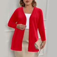thumbnail image 1 of HCYSFG Womens 3/4 Sleeve Cardigan Open Front Draped Neck Loose Fit Lightweight Sweater Everyday Layering Cover Up Tops, 1 of 5