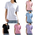 thumbnail image 1 of HCYSFG Womens Athletic T Shirts Crewneck Short Sleeve Breathable Workout Design Relaxed Fit Classic Casual Tees Summer Tops, 1 of 9