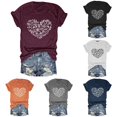 thumbnail image 1 of HCYSFG Womens Heart Graphic T Shirts Crew Neck Short Sleeve Casual Tee Summer Outdoor Vacation Weekend Graphic Tee Tops, 1 of 4