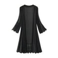 thumbnail image 1 of HCYSFG Womens Lace Cardigans Open Front Long Bell Sleeve Sheer Panel Longline Loose Fit Boho Shrugs Everyday Fall Tops, 1 of 5