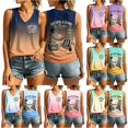 thumbnail image 1 of HCYSFG Womens Life Is Too Short Letter Tank Tops V Neck Sleeveless Humorous Beach Theme Relaxed Fit Cami Tops Casual Shirts, 1 of 4