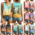 thumbnail image 1 of HCYSFG Womens Life Is Too Short Letter Tank Tops V Neck Sleeveless Humorous Beach Theme Relaxed Fit Cami Tops Casual Shirts, 1 of 4