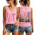 thumbnail image 1 of HCYSFG Womens My Give A Damn Is Broken Shirt V Neck Palm Tree Hammock Pattern Casual Tee Sleeveless Summer Beach Vacation Tank Top, 1 of 4
