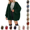 thumbnail image 1 of HCYSFG Womens Oversized Cardigan Sweater Open Front Long Sleeve Drop Shoulder Loose Fit Textured Knit Everyday Layering Tops, 1 of 5