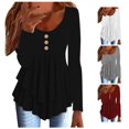 thumbnail image 1 of HCYSFG Womens Plus Size Solid Color Tank Tops Scoop Neck Sleeveless Button Detail Casual Shirts Loose Fit Summer Tees, 1 of 7