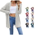 thumbnail image 1 of HCYSFG Womens Ribbed Cardigan Open Front Long Sleeve Loose Fit Casual Daily Layering Knit Sweater Soft Longline Duster, 1 of 7
