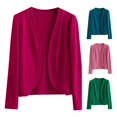 thumbnail image 1 of HCYSFG Womens Solid Color Cardigan Sweater V Neck Button Front Long Sleeve Classic Fit Lightweight Knit Everyday Layering Tops, 1 of 4