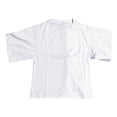thumbnail image 1 of Trendfront Womens Summer Crew Neck Elbow Sleeve Tops Cropped Length Solid Color Tees Plain Casual Everyday Style Wear T-Shirts, 1 of 6
