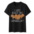 thumbnail image 1 of Trendfront Womens Summer Crew Neck Short Sleeve Tops Casual Cute Cartoon Character Graphic Tees Pattern Printed Style Holiday Wear T-Shirts, 1 of 4