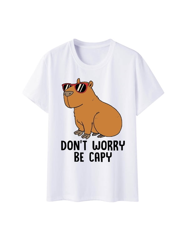 Womens Summer Crew Neck Short Sleeve Tops Casual Cute Cartoon Character Graphic Tees Pattern Printed Style Holiday Wear T-Shirts