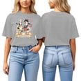 thumbnail image 1 of Trendfront Womens Summer Crew Neck Short Sleeve Tops Cute Cartoon Character Graphic Tees Pattern Printed Casual Style Wear T-Shirts, 1 of 6