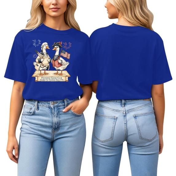 Trendfront Womens Summer Crew Neck Short Sleeve Tops Cute Cartoon Character Graphic Tees Pattern Printed Casual Style Wear T-Shirts