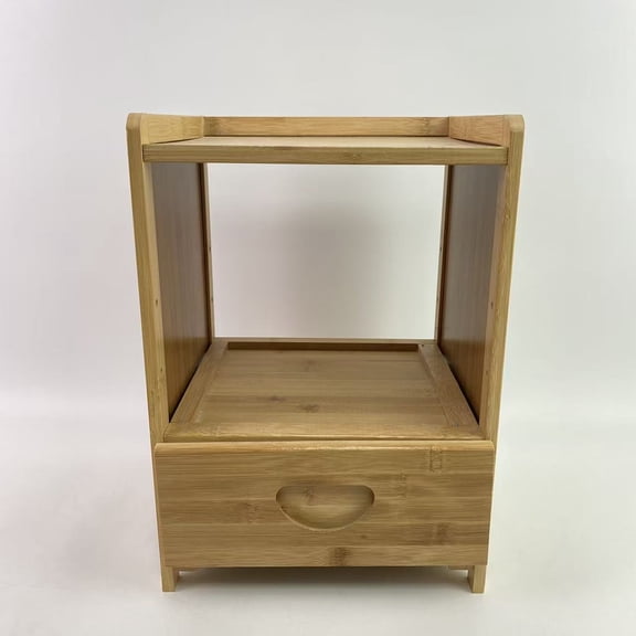 HCZMTOG Chests of drawers,Nightstand End Table Side Table with Drawer and Storage Shelf Bamboo Night Stand Modern Bedside Table for Bedroom, Living Room, Sofa Couch