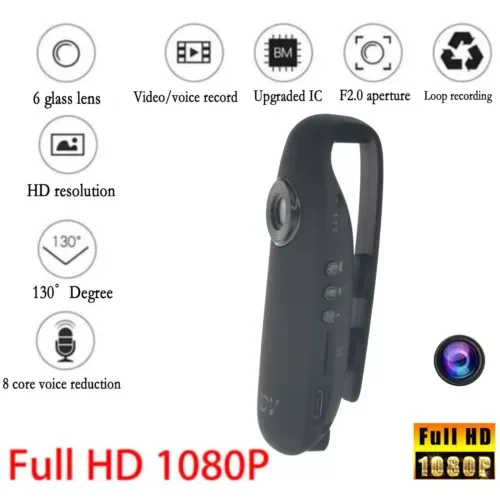 HD 1080P 130 Mini Camcorder Dash Cam Police Body Motorcycle Bike Motion Camera