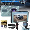 HD 1080P 2 Lens Car DVR Dash Cam Front Rear View Camera Video Recorder
