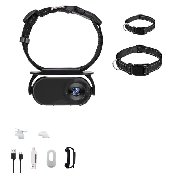 HD 1080P Cat POV Camera Collar with Video Record, Mini Small Sports Video Cameras, Body Cam Outdoor/Inoor No WiFi, Unique Pet Supplies Gift for pet Owners, Dog Moms, cat dads, Ideal Gift