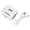 HD 1080P Mini Video Converter AV to VGA Computer to TV Video Adapter