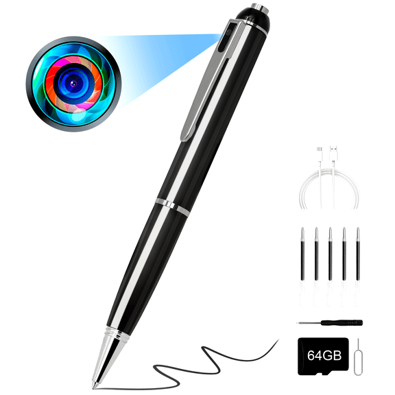 A HD 1080P Pen Camera, Portable Wearable Mini Nanny Camera, Body Camera Recording With Memory Card, Easy To Use, Suitable For Lectures, Classrooms, Conferences, As A Gift