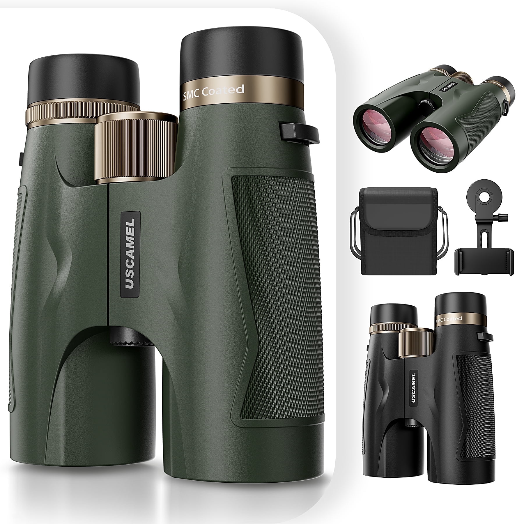 BNISE HD 10x42 Binoculars-SMC Optical System, BNISE Adult Binoculars for Bird Watching Cruise Ship Hiking Travel Sports,Green