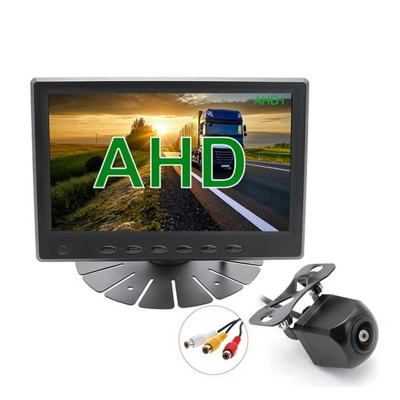 HD 1920*1080 7 Inch IPS Screen AHD Car Parking Monitor With AHD 1080P Fisheye Lens Rear View Backup Camera ,Flexible Double Bracket Installation