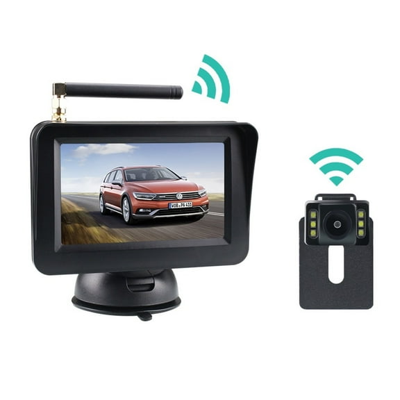 HD 4.3'' Wireless Car Parking Monitor Reverse Rear View Camera Driving Kit With Stable Digital Signal ,Easy Installation& Fit All Vehicles