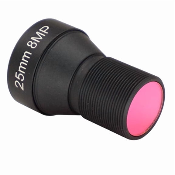 HD 4K 8MP CCTV Lens 25MM Mount Low Distortion Aperture F1.6 Format 1/1.8inch with 650nm IR Filter for Action Camera