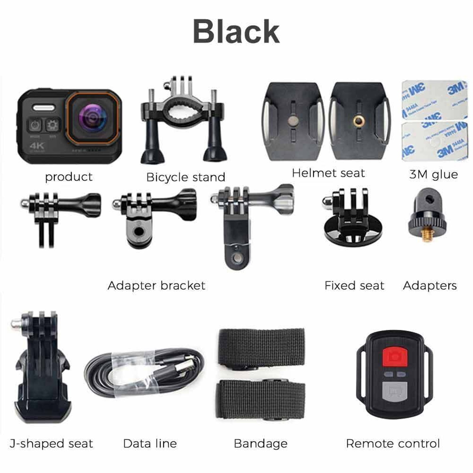 HD 4K Action Camera 170 Degree WiFi 30fps Video Professional Support NightShot Waterproof Diving Camera Case For Video ,Wide USe