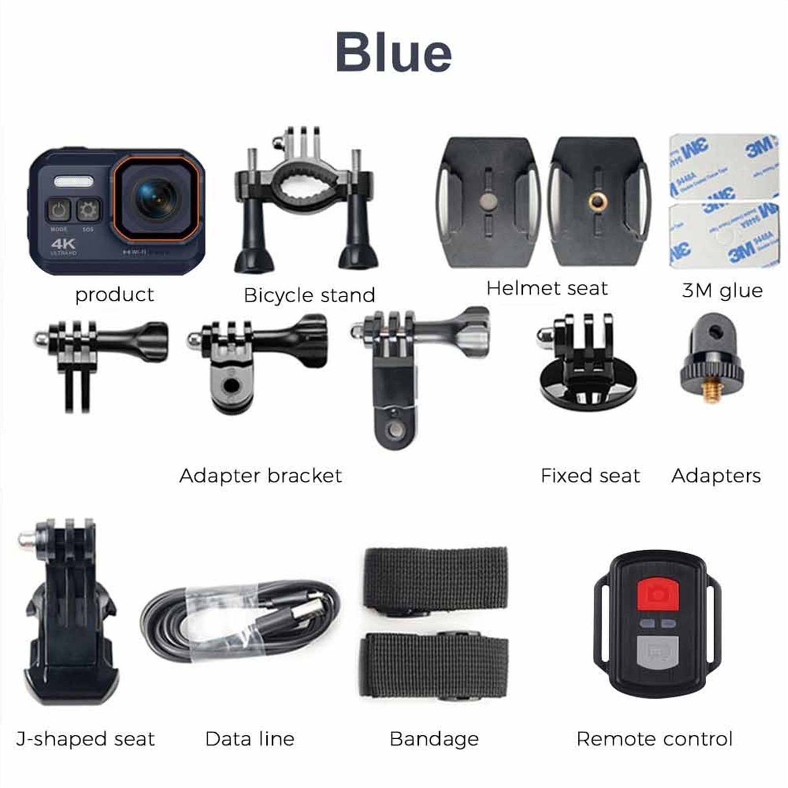 HD 4K Action Camera 170 Degree WiFi 30fps Video Professional Support NightShot Waterproof Diving Camera Case For Video ,Wide USe
