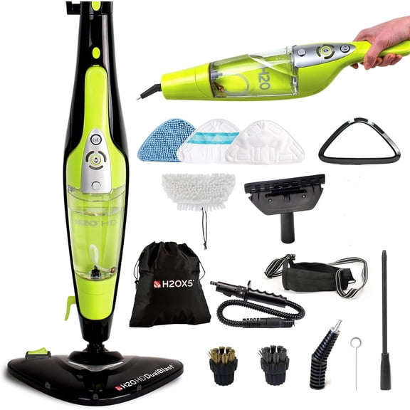 HD 5-in-1 DUALBLAST Steam Mop and Handheld Cleaner For Floor Cleaning, Hardwood Floors, Grout Cleaner, Upholstery Tiles Carpets