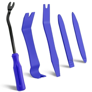 PALYTTE 5 PCs Auto Trim Removal Tool Kit, Auto Clip Fastener Remover Pry Tool Set, Handy Remover and Fastener for Vehicle Body Panel and Interior Door Panel (Blue)