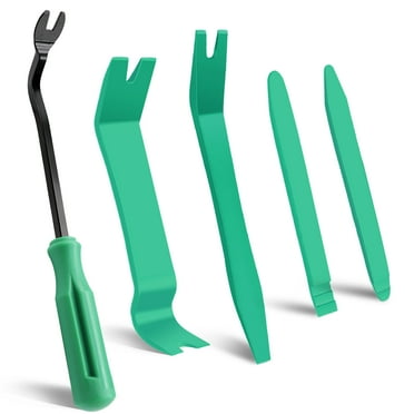 PALYTTE Auto Trim Removal Tool Kit - 5 Piece Set for Dash, Door Panel, Auto Trim Tool Kit Car Tools - Scratch-Fastener Removal, Clip, Molding, Dashboards, Interior Trim Tools Green