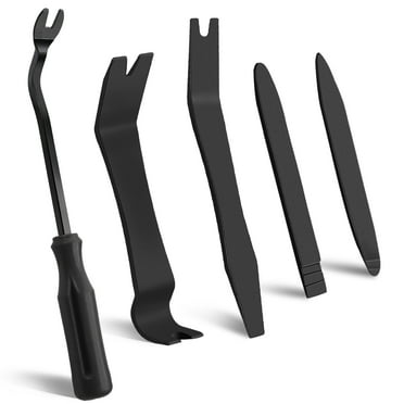 PALYTTE Auto Trim Removal Tool Kit, Interior Door Panel Clip Fastener Removal Set for Vehicle, Audio Video Dashboard Dismantle Kits Installer Pry Tool (Black , Pack of 5)