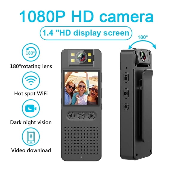 HD Action Camera Police Law Enforcement Small Camera Micro Body Camcorder 1080P Infrared Night Vision Hotspot Sports Camera ,Ultra-HD Quality