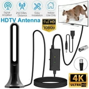 HD Amplified Digital TV Antenna with 250 Miles Range Reception, EEEkit Indoor/Outdoor Smart Amplifier TV Antenna Supports 4K 1080P HDTV Television for Local Channels, 16ft Coax Cable for Car Home