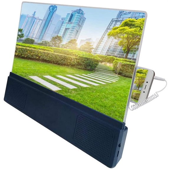 HD Anti-Blu-Ray Mobile Phone Screen Amplifier Magnifying Glass Bluetooth Speaker Projector and Foldable Mobile Phone Stand