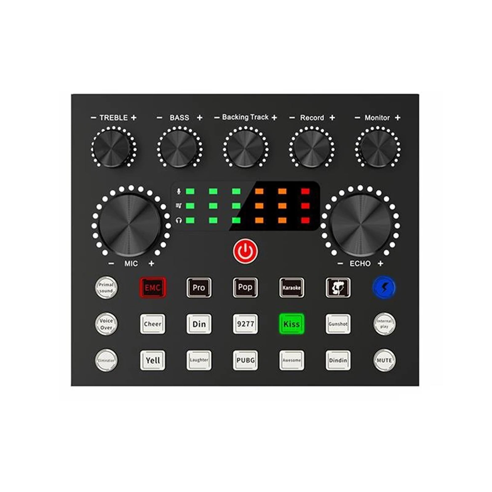 HD Au-dio Mixer V8 USB External Sound Card Headset Microphone Personal Live Broadcast Webcast for Mobile Phone Computer PC Dj ,Precision Control