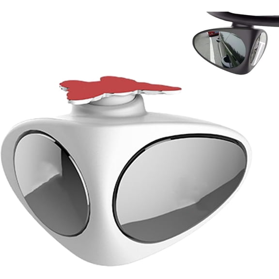 HD Car Blind Spot Elimination Mirror, 360° Rotatable Side Mirror for Front & Rear Wheels, Stick-On Auxiliary Rearview Mirror, Blind Spot Eliminator for Safe Driving & Parking Assist