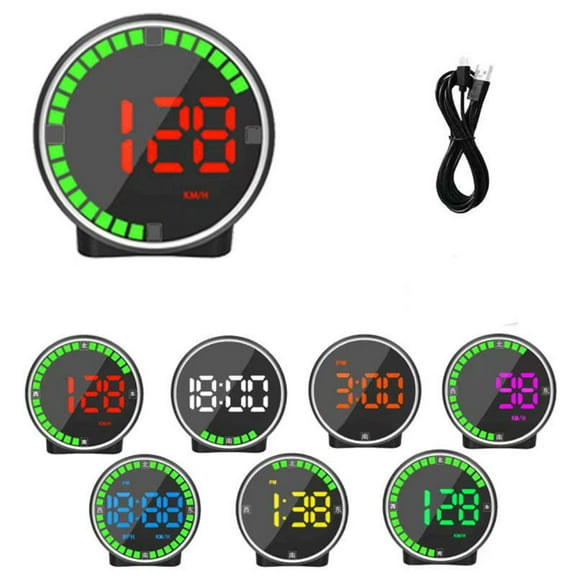 HD Car HUD Head Up Display Universal Speedometer Display Speed With Hood Plug And Play Safe Driving Speed Display USB Interface And Car Charger