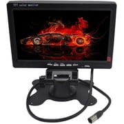 HD Car Monitor Padarsey 7" HD 800 480 LED Backlight TFT LCD Monitor for Car Rearview Cameras, Car DVD, Serveillance Camera, STB, Satellite Receiver and Other Video Equipment