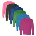 thumbnail image 1 of Fruit of the Loom - HD Cotton Adult Long Sleeve T-Shirt | 5 oz, Multi-Color Assorted Tees, Crew Neck Women’s Bulk T-Shirts, Mixed Color - Pack of 6 Tee, | Size- 2X-Large, 1 of 5