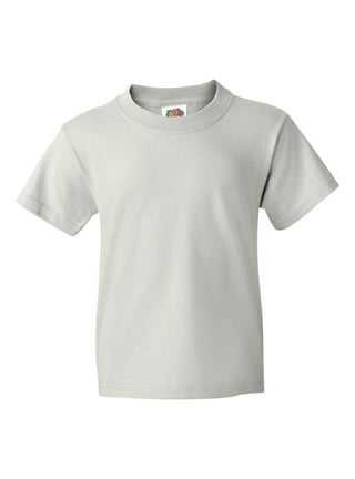 Y·J Back home Unisex Kids Quality Cotton Tees White Baisc Shirt